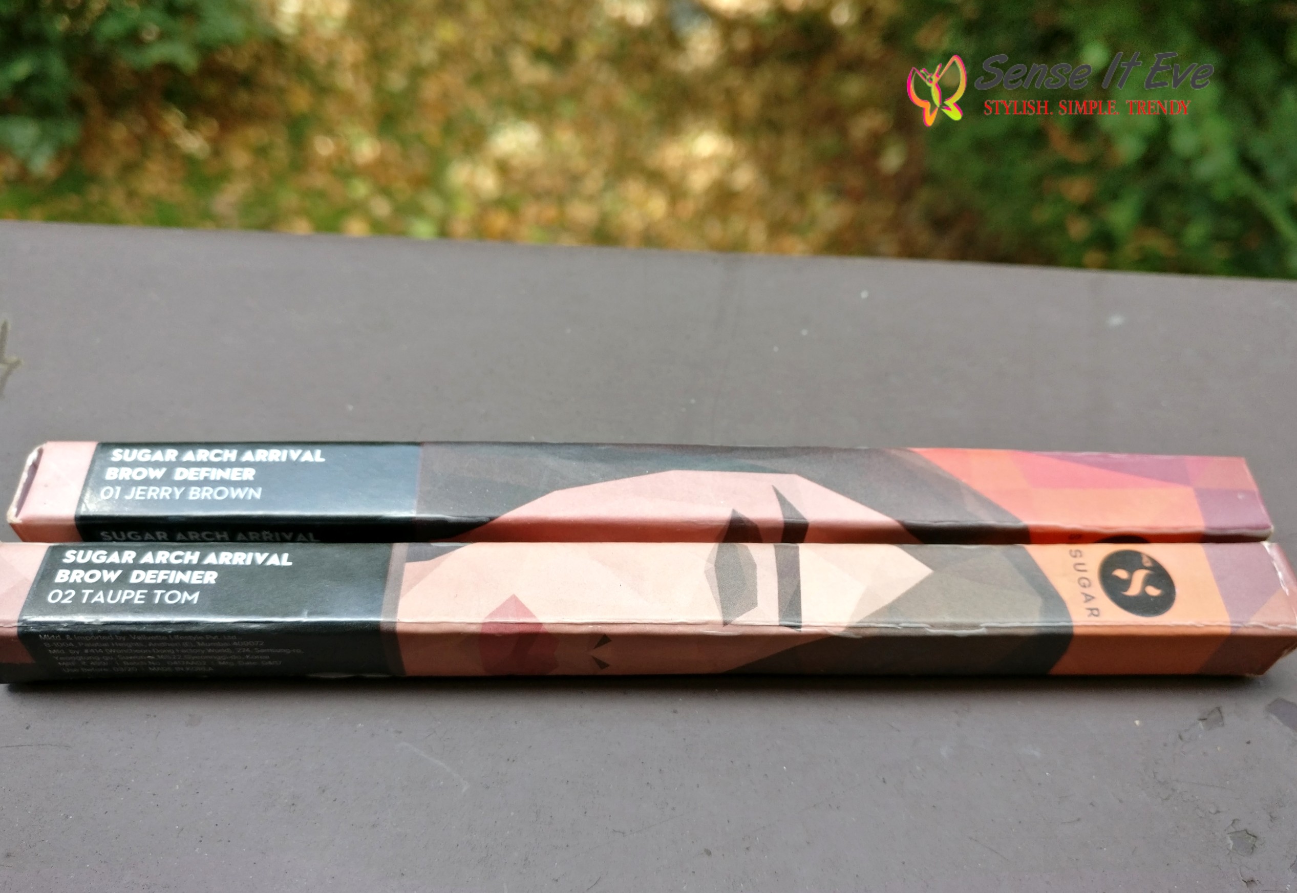SUGAR Arch Arrival Brow Definer Review Sense It Eve SUGAR Arch Arrival Brow Definer 01 Jerry Brown, 02 Taupe Tom : Review & Swatches