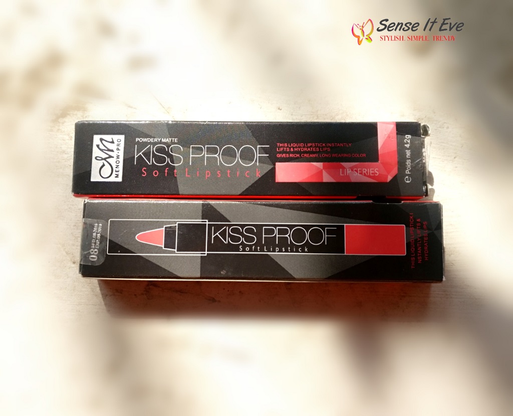 Menow pro Powdery Matte Kissproof Lipstick Sense It Eve Menow-pro Powdery Matte Kissproof Lipstick : Review & Swatches