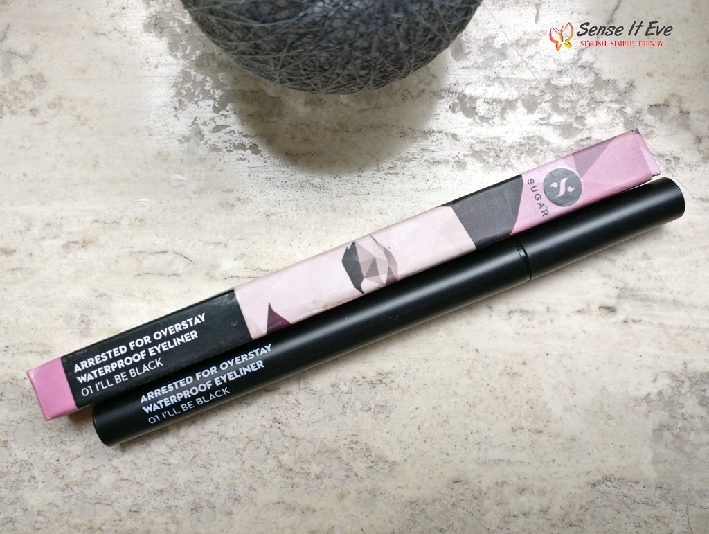 Sugar Arrested For Overstay Waterproof Eyeliner 01 Ill Be Black Sense It Eve Sugar Cosmetics Arrested For Overstay Waterproof Eyeliner 01 I'll Be Black : Review & Swatches