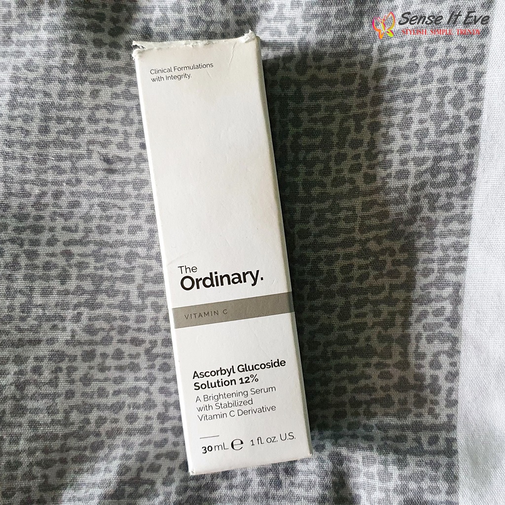 The Ordinary Ascorbyl Glucoside Solution 12 For sensitive skin Sense It Eve The Ordinary Ascorbyl Glucoside Solution 12% Review