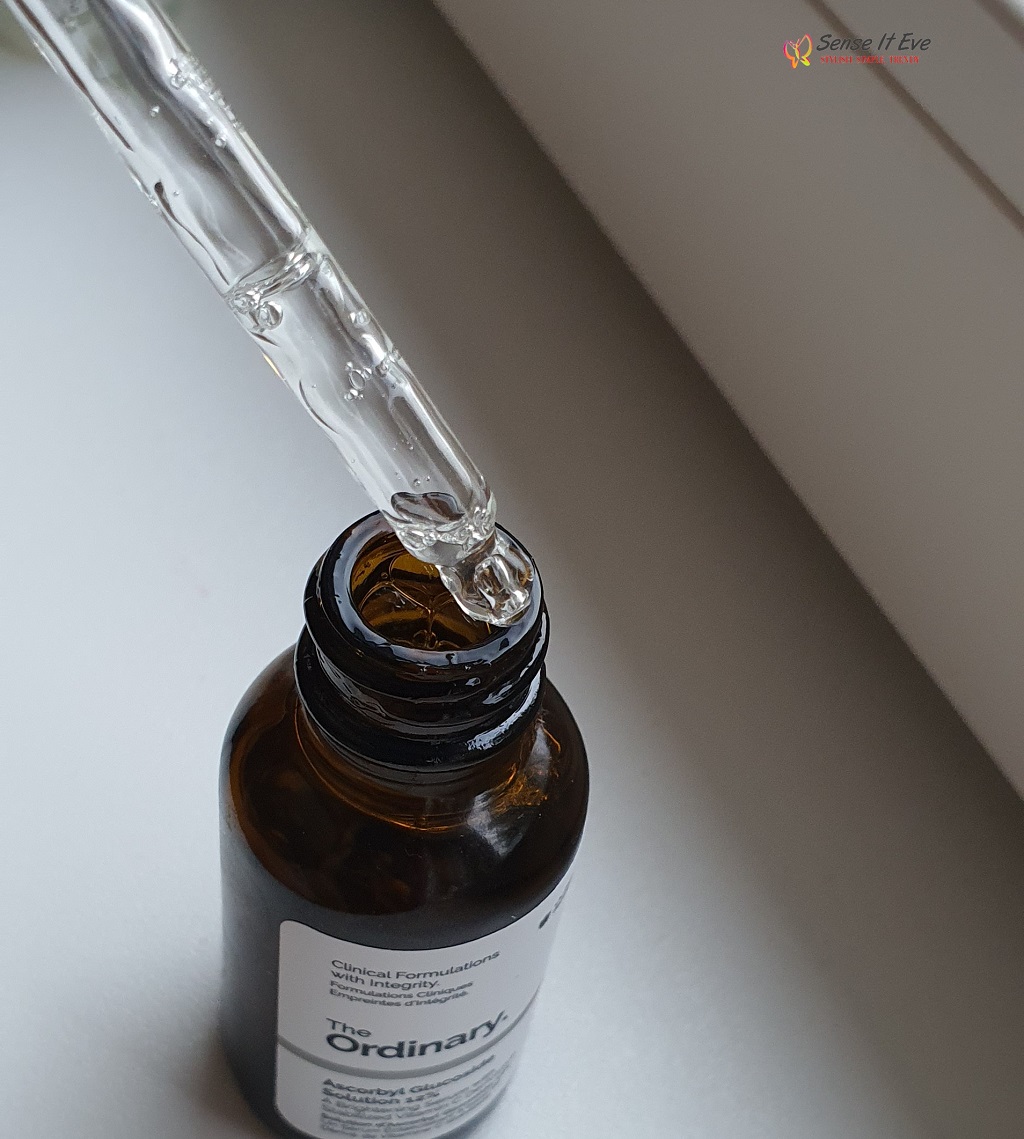 The Ordinary Ascorbyl Glucoside Solution 12 Pipette Sense It Eve The Ordinary Ascorbyl Glucoside Solution 12% Review