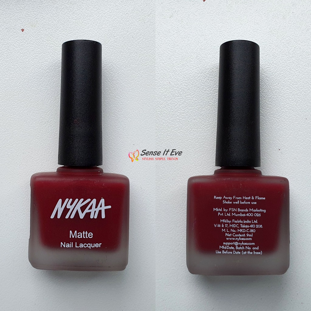 Nykaa Matte Nail Lacquer Ruby Blaze : Review & Swatches