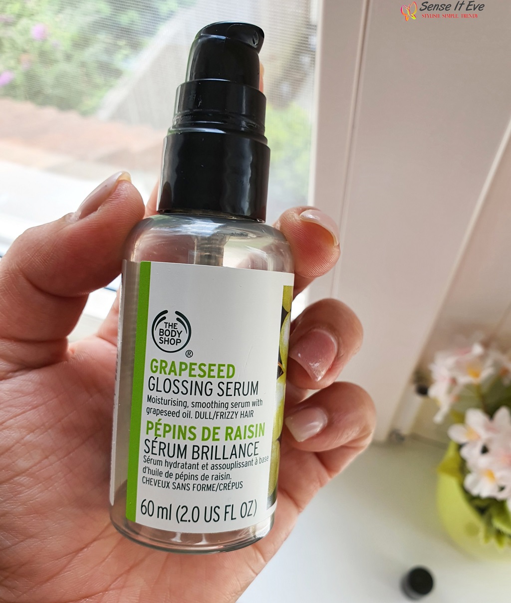 The Body Shop Grapeseed Glossing Hair Serum Sense It Eve The Body Shop Grapeseed Glossing Serum Review