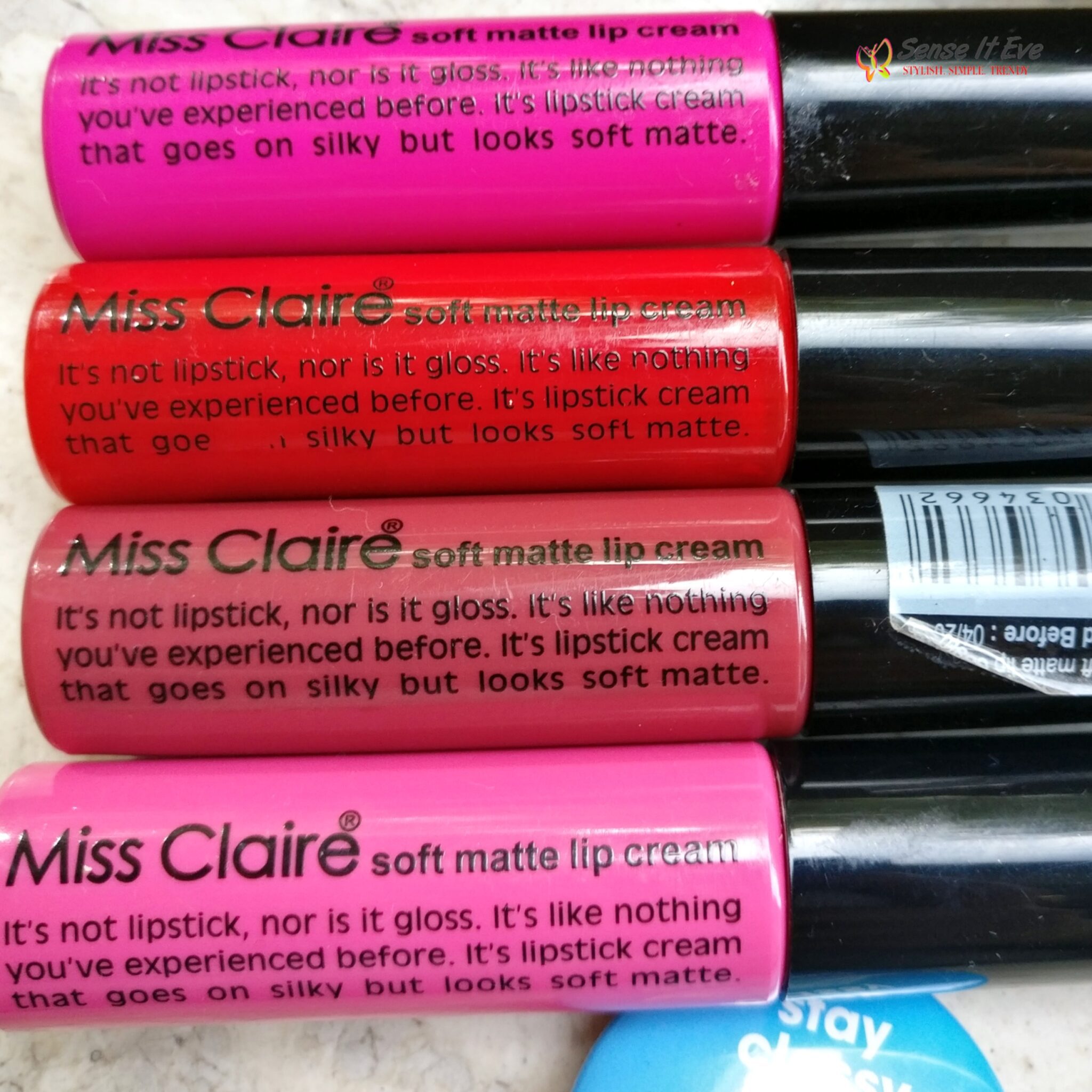 Miss Claire Soft Matte Lip Cream Review Sense It Eve Miss Claire Soft Matte Lip Cream : Review & Swatches
