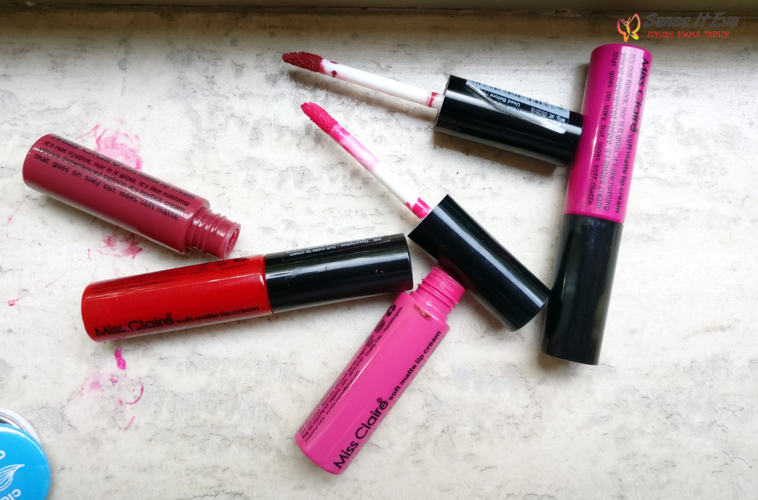 Miss Claire Soft Matte Lip Cream :  Review & Swatches