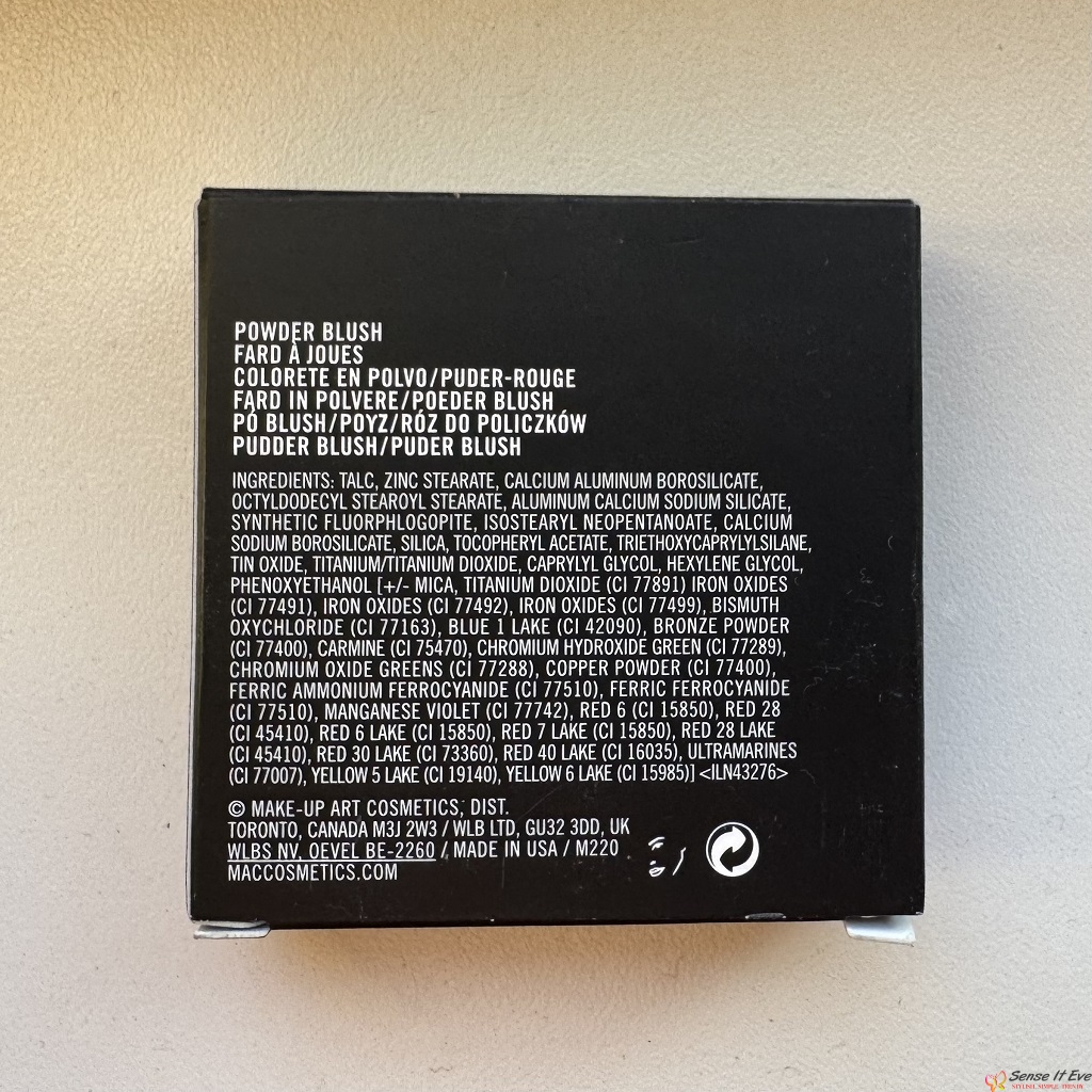 MAC Powder blush Pinch O Peach ingredients Sense It Eve MAC Pinch O’ Peach Blush - Sweet Peachy Glow with a Formula Twist